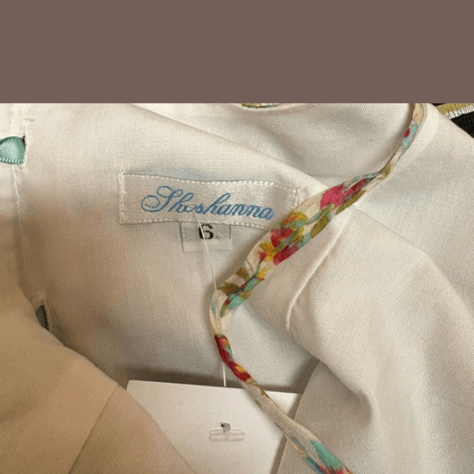 Vintage VTG Floral Midi Dress | Shoshanna Ribbon Tie | Y2K Coquette Size S / US 4 / IT 40 - 7 Thumbnail