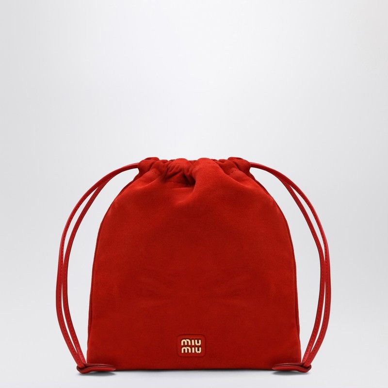 Miu Miu Red Suede Pouch