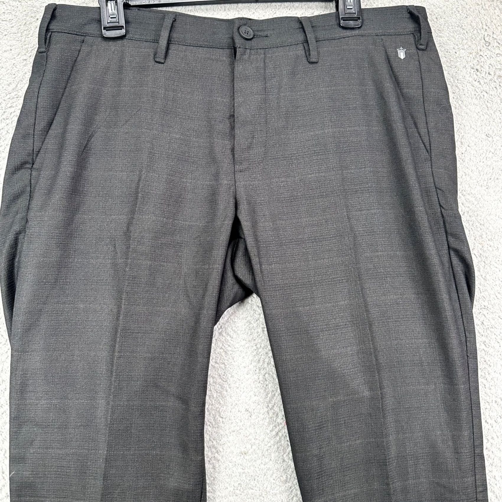 Vintage Louis Philippe Mens Chino Pants 36X30 Dark Gray Flat Front Pocket Stretch NEW Mens Chino Pants Size US 36 / EU 52 - 3 Thumbnail