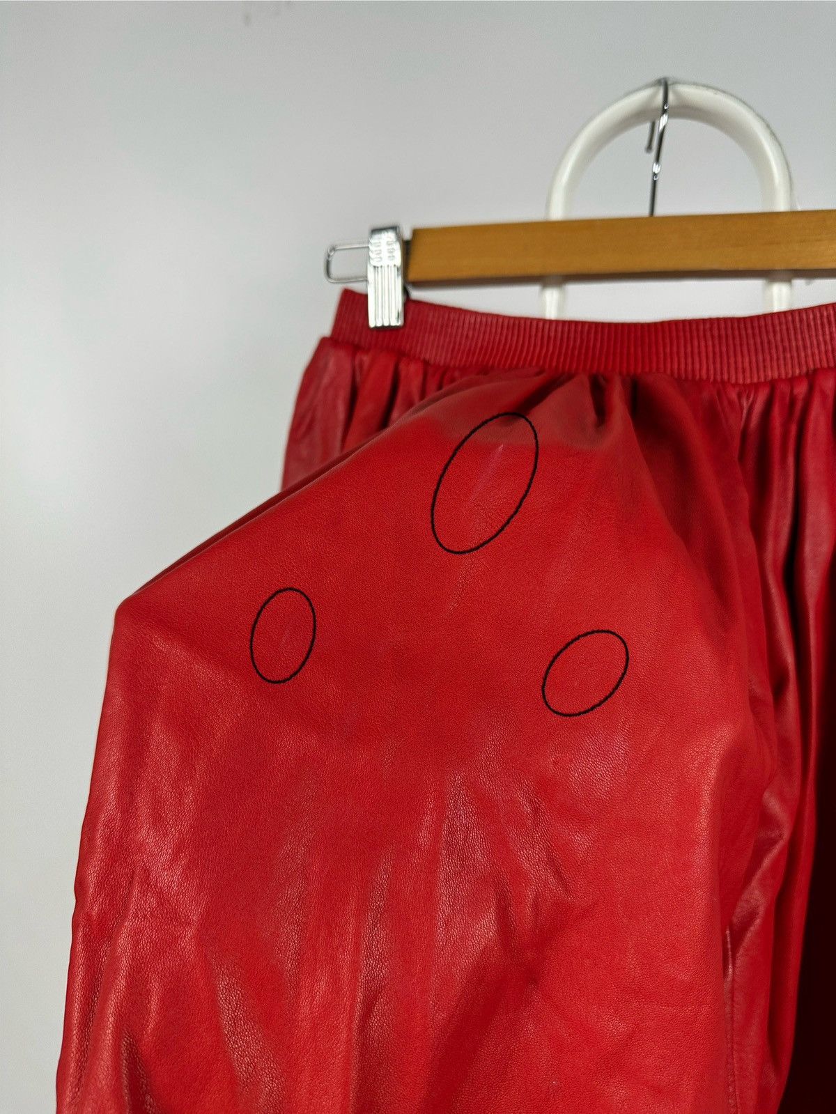Miu Miu Miu Miu Red Leather Lambskin Mini Skirt Size 27" / US 4 / IT 40 - 23 Thumbnail