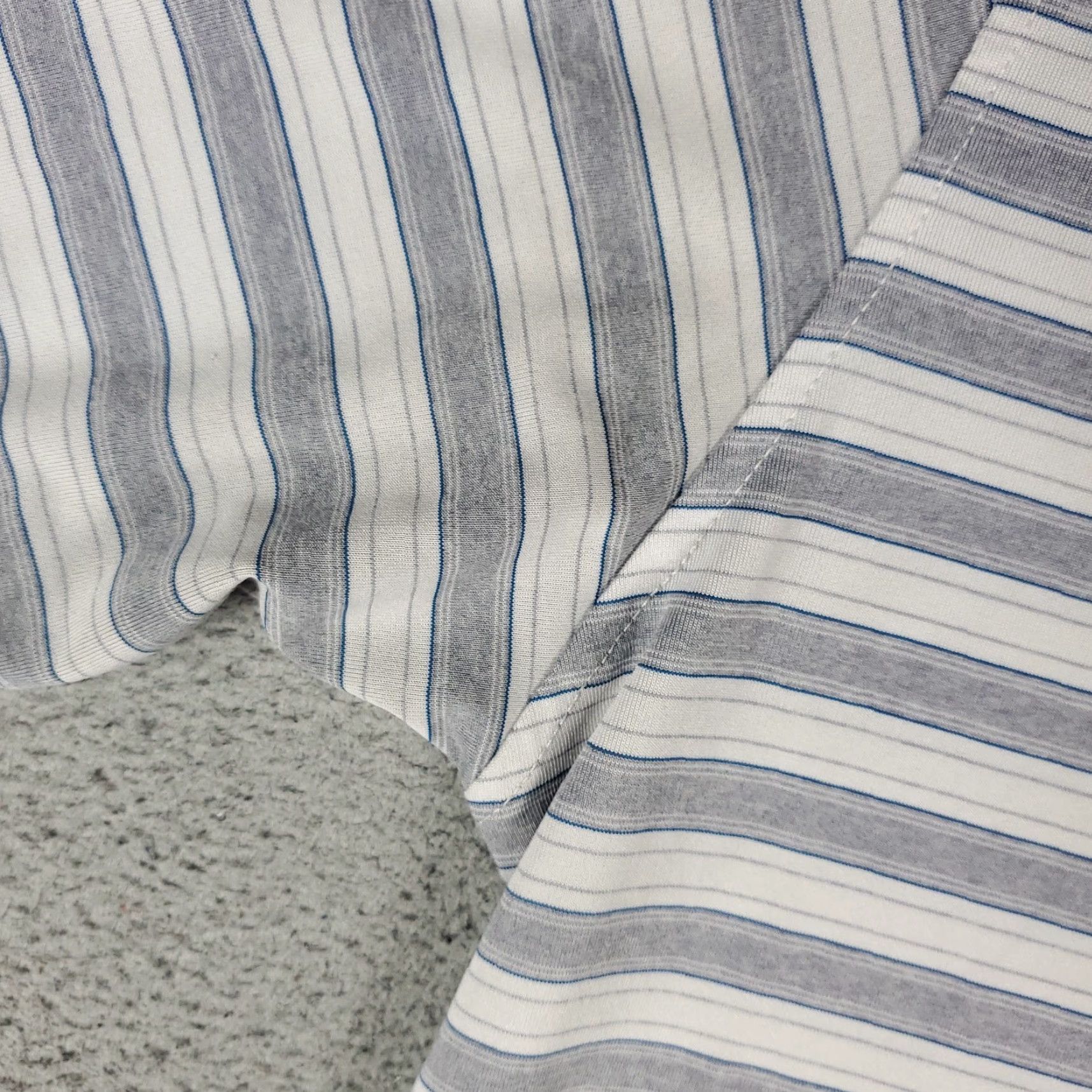 Footjoy FootJoy Polo Shirt Mens M Gray Striped Button Collared Short Sleeve Casual Golf - Polyester Size US M / EU 48-50 / 2 - 5 Thumbnail
