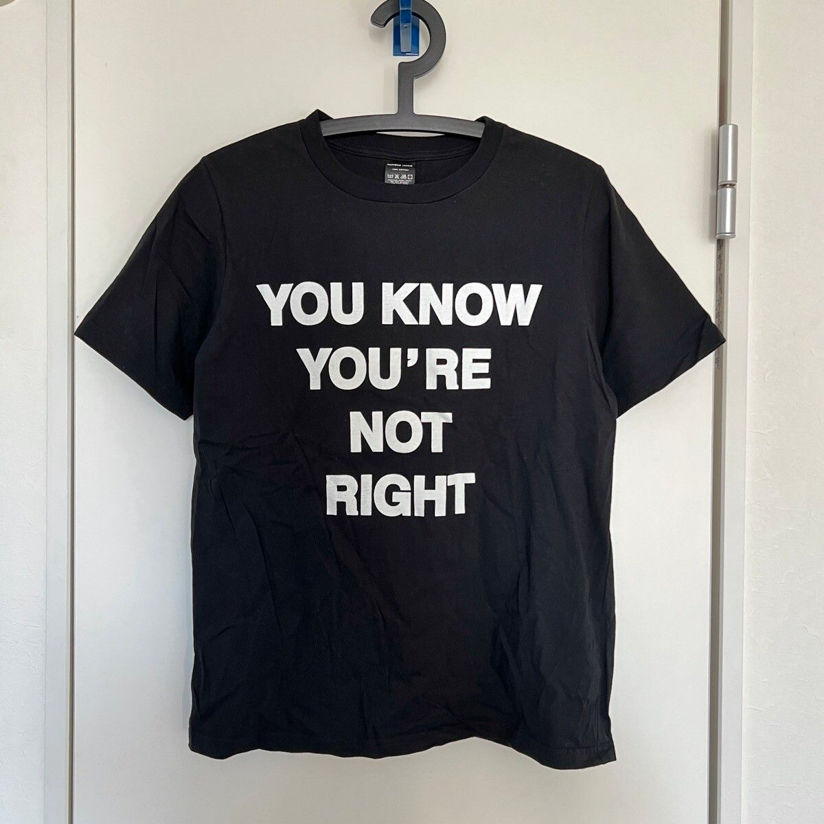 Pre-owned Number N Ine ‘you Know You're Not Right' Tee In Black