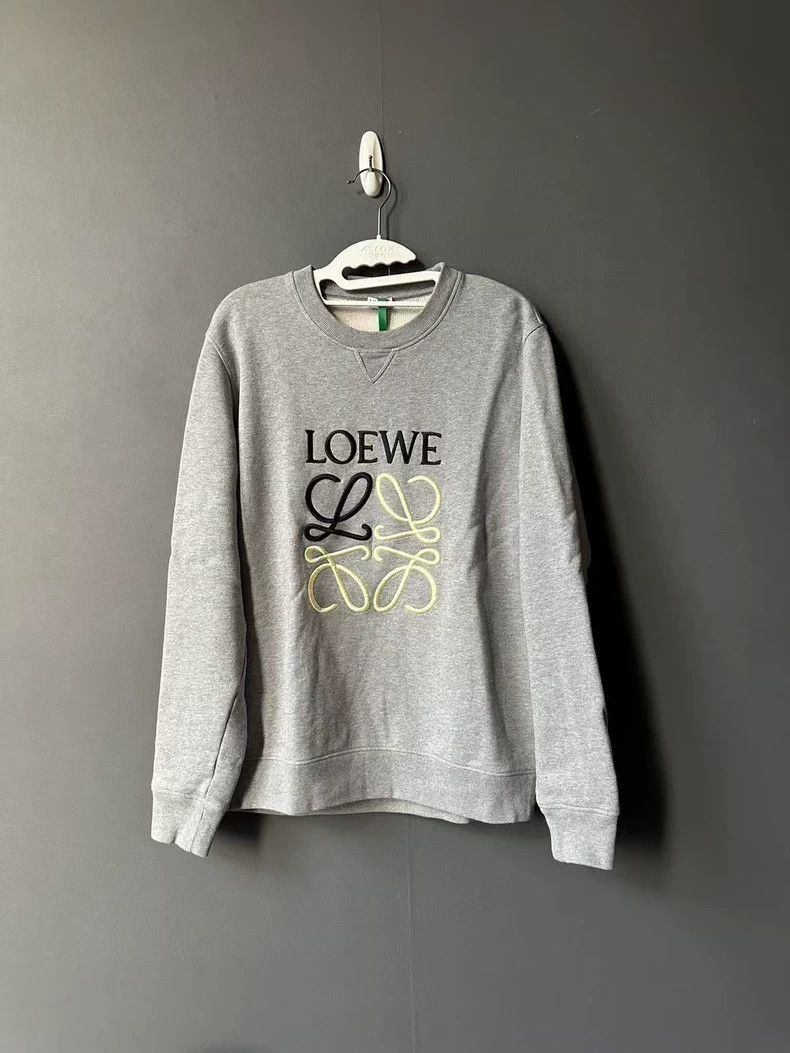 Loewe LOEWE Gray color matching sweater Size L / US 10 / IT 46 - 1 Thumbnail