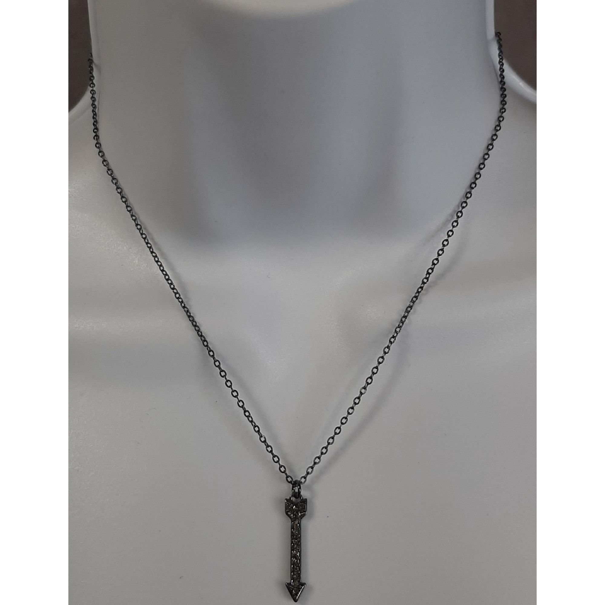 Other Dainty Arrow Pendant Necklace With Rhinestones Size ONE SIZE - 1 Thumbnail