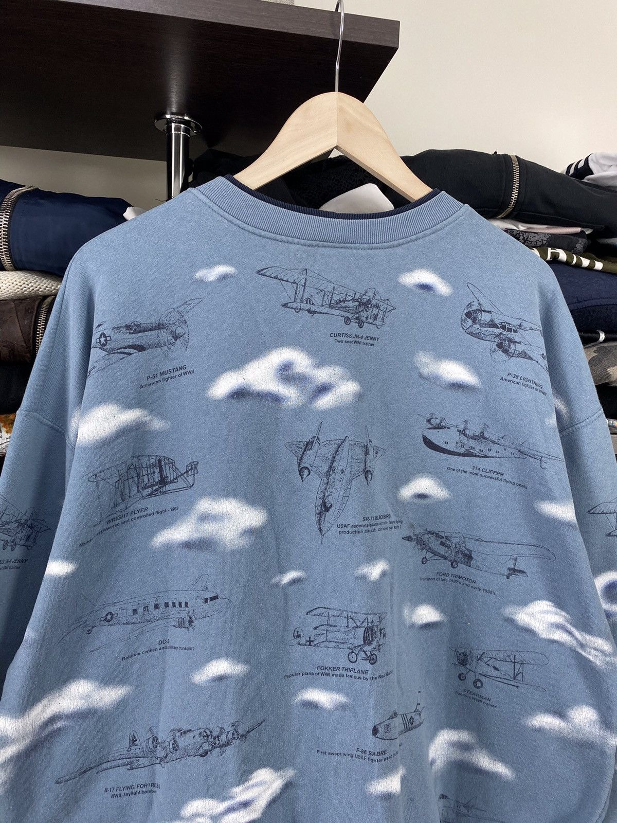 American Stitch × Vintage Vintage History Of Aviation Crewneck Sweatshirt Size US XL / EU 56 / 4 - 8 Thumbnail