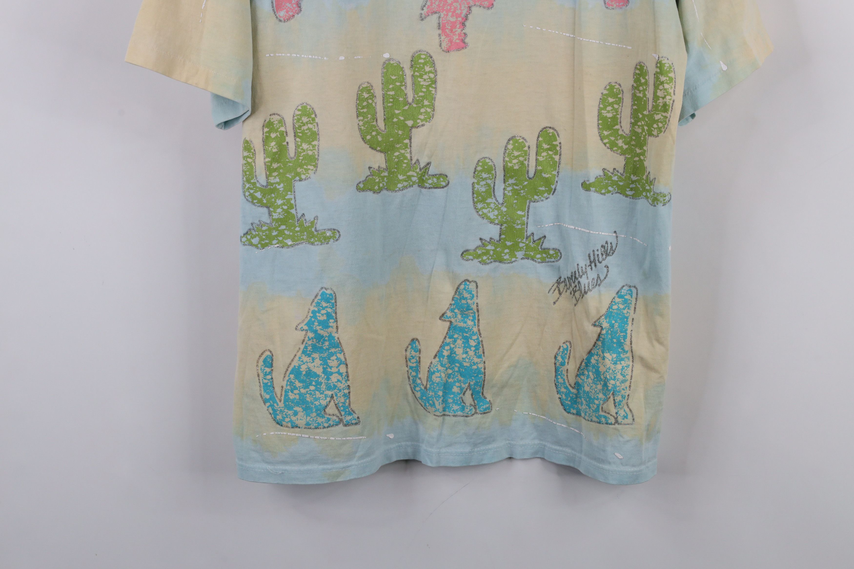 Vintage Vintage 90s Streetwear Cactus Wolf Beverly Hills T-Shirt USA Size ONE SIZE - 3 Thumbnail