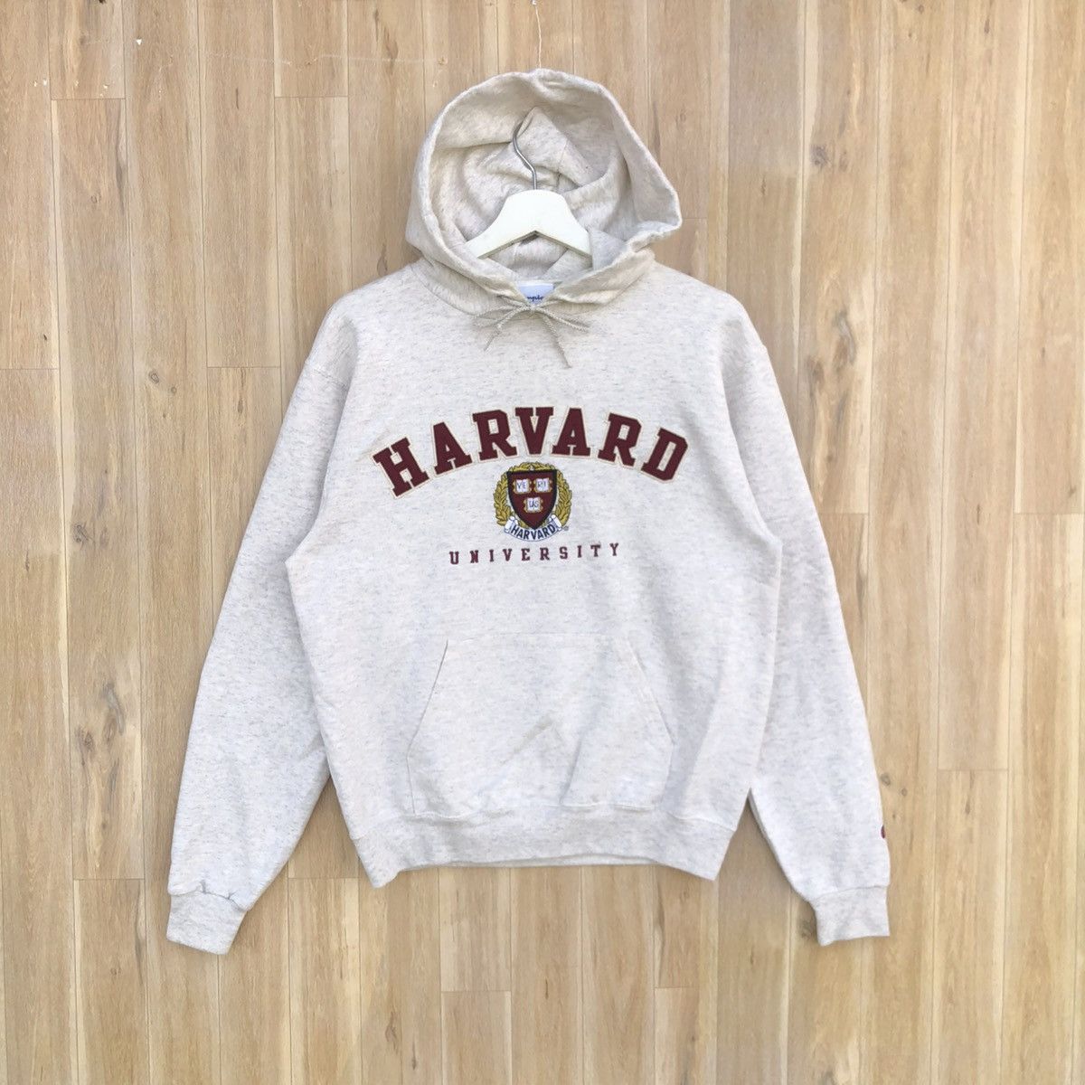Vintage Champion Harvard University Hoodie Sweatshirt