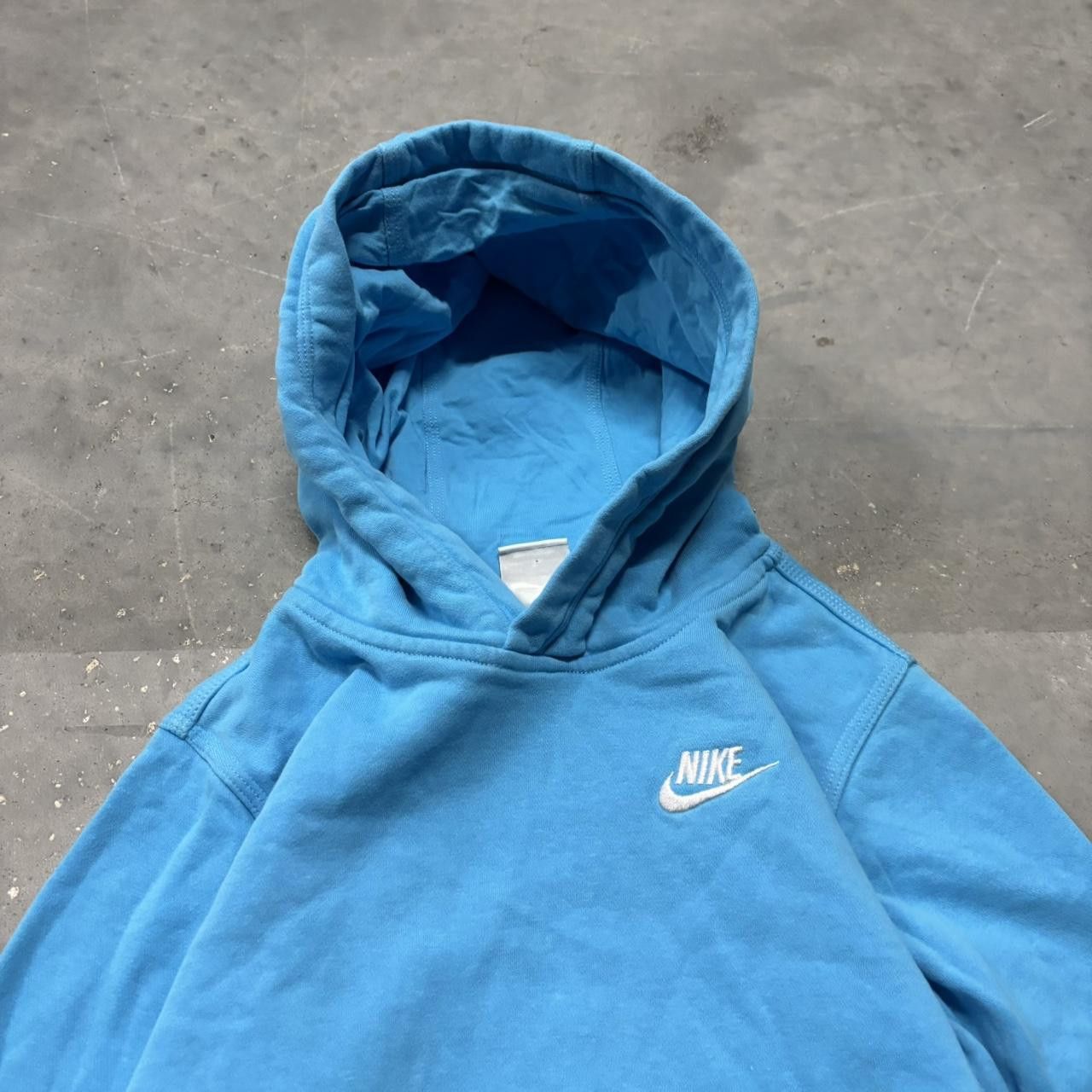Nike × Vintage Crazy Vintage Y2K/2000s Light Blue Nike Streetwear Hoodie! Size S / US 4 / IT 40 - 2 Thumbnail