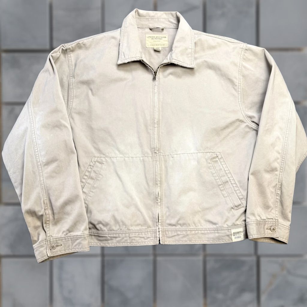 American Eagle Outfitters VTG American Eagle Outfitters Jacket Mens XL Beige Khaki Bomber Twill Pocketed Casual Camouflage? (no) Size US XL / EU 56 / 4 - 1 Thumbnail