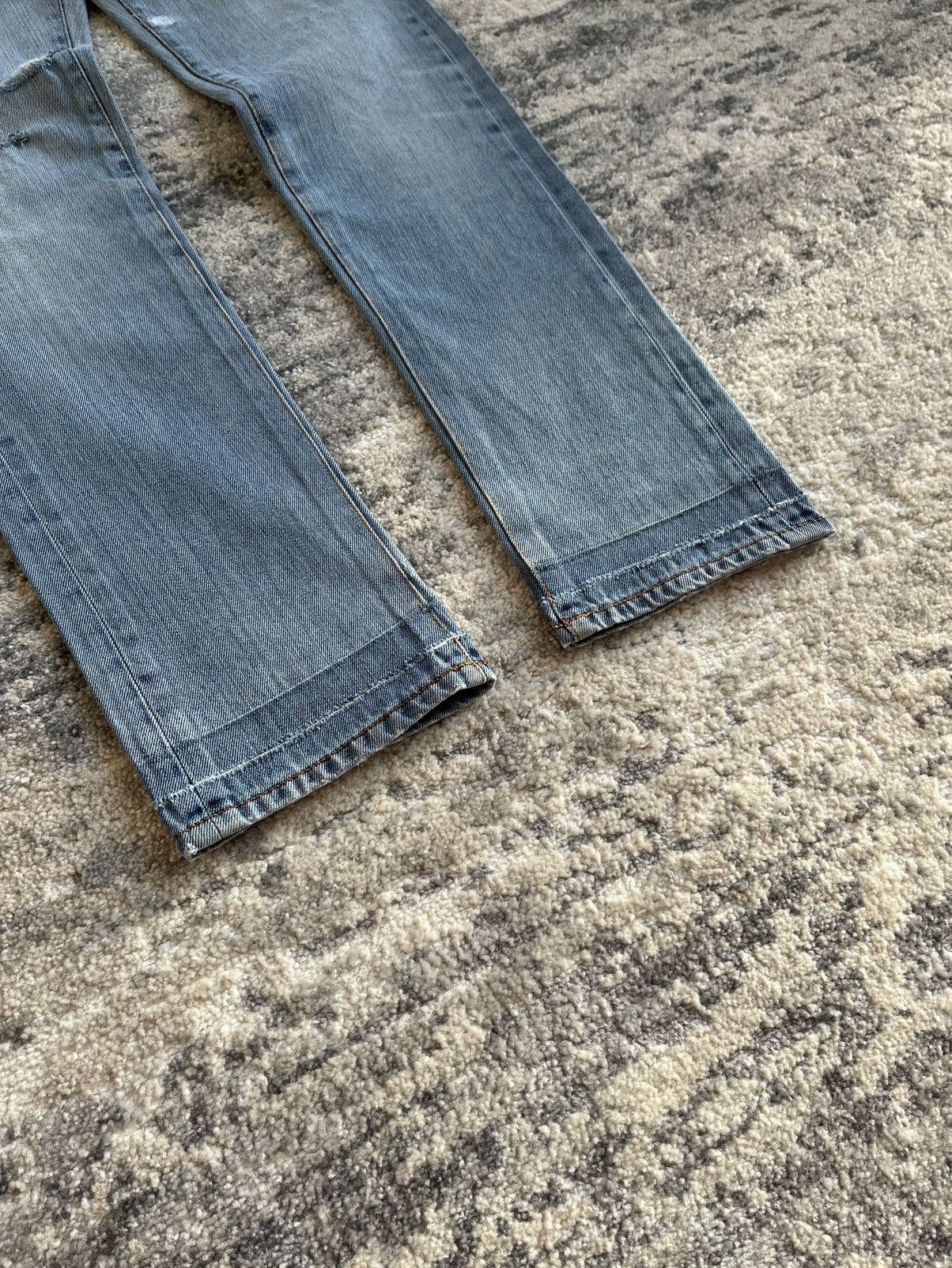Dior dior homme ss12 light blue knee distressed denim Size US 27 - 4 Thumbnail