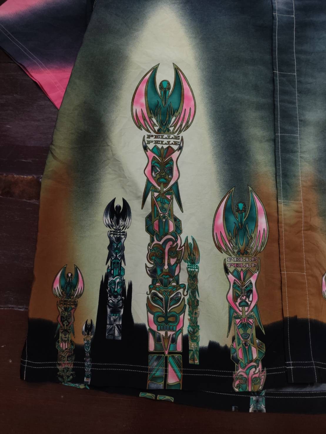 Pelle Pelle Vtg 90's Marc Buchanan Pelle Pelle " Totem Pole " Gradient Size US XXL / EU 58 / 5 - 3 Thumbnail