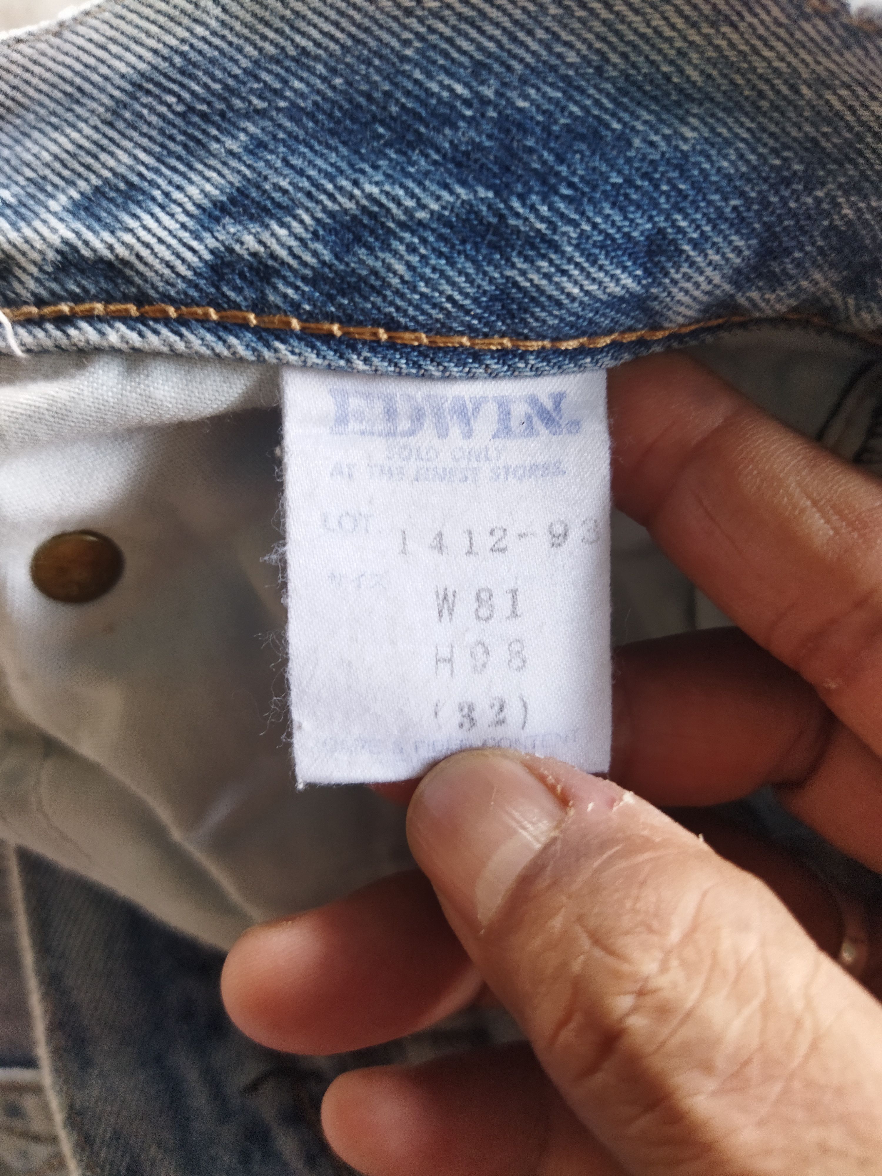 Edwin × Vintage VINTAGE EDWIN DISTRESSED LIGHT BLUE JEANS PANTS Size US 30 / EU 46 - 11 Thumbnail