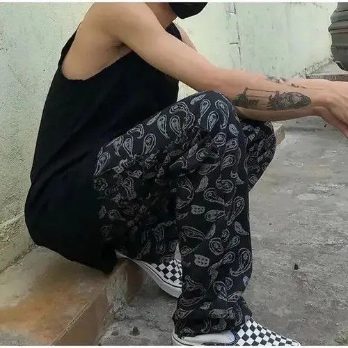Japanese Brand × Jean Print Cashew Flower Straight Jeans Size US 32 / EU 48 - 3 Thumbnail