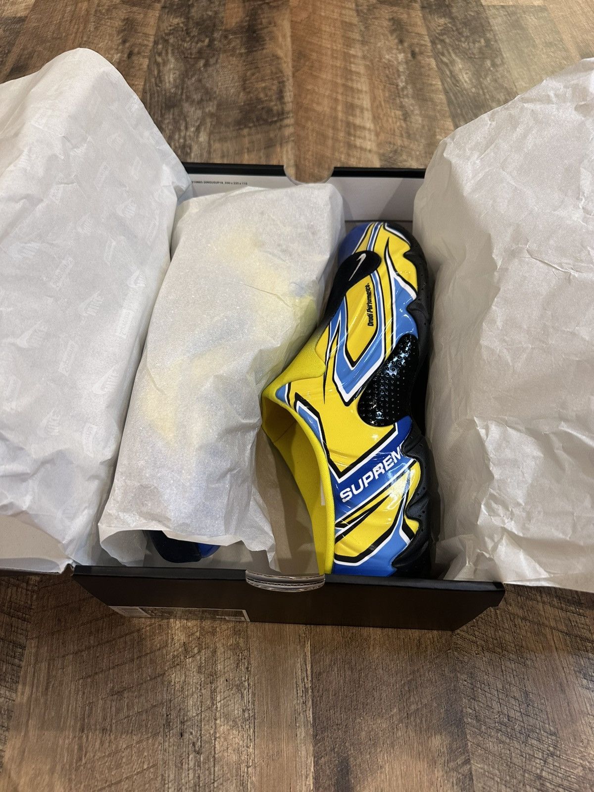 Nike × Supreme Supreme x Nike Clogposite Opti Yellow Blue Brand New in Box Size US 12 / EU 45 - 12 Thumbnail