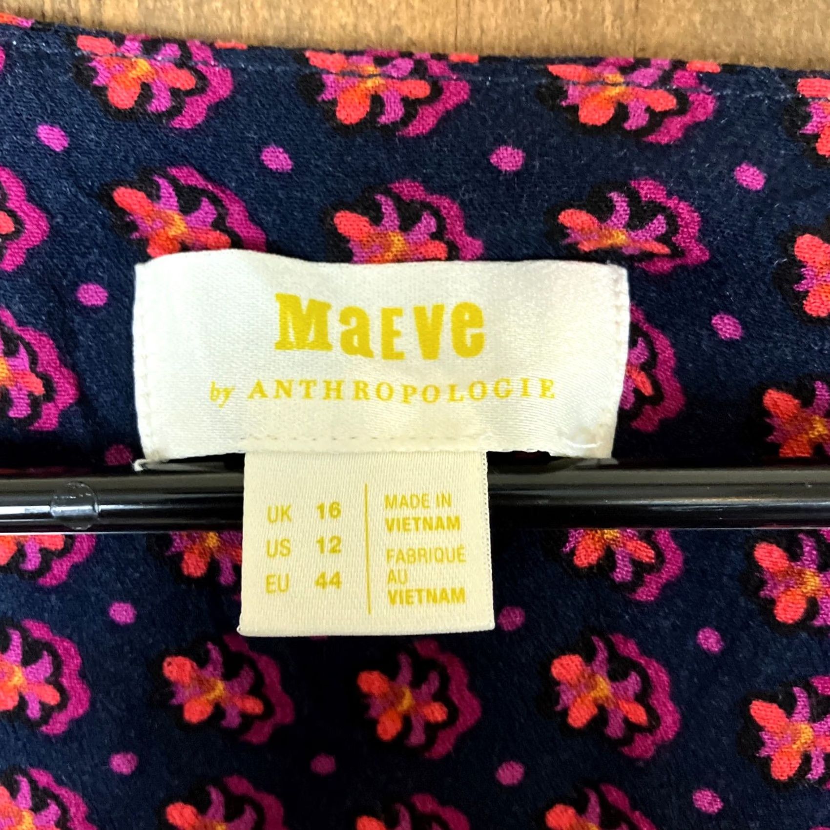 Anthropologie Anthropologie Maeve Women Blouse Multicolored Lisa Puff Sleeve Faux Wrap 12 Size XL / US 12-14 / IT 48-50 - 7 Thumbnail