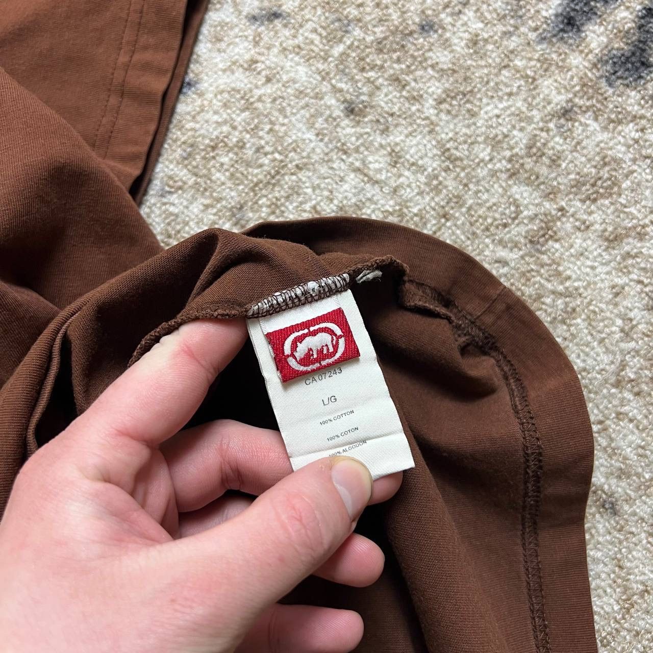 Ecko Unltd. Ecko Unltd Vintage Y2K Big Logo Brown T-Shirt 1TS38 Size US L / EU 52-54 / 3 - 7 Thumbnail