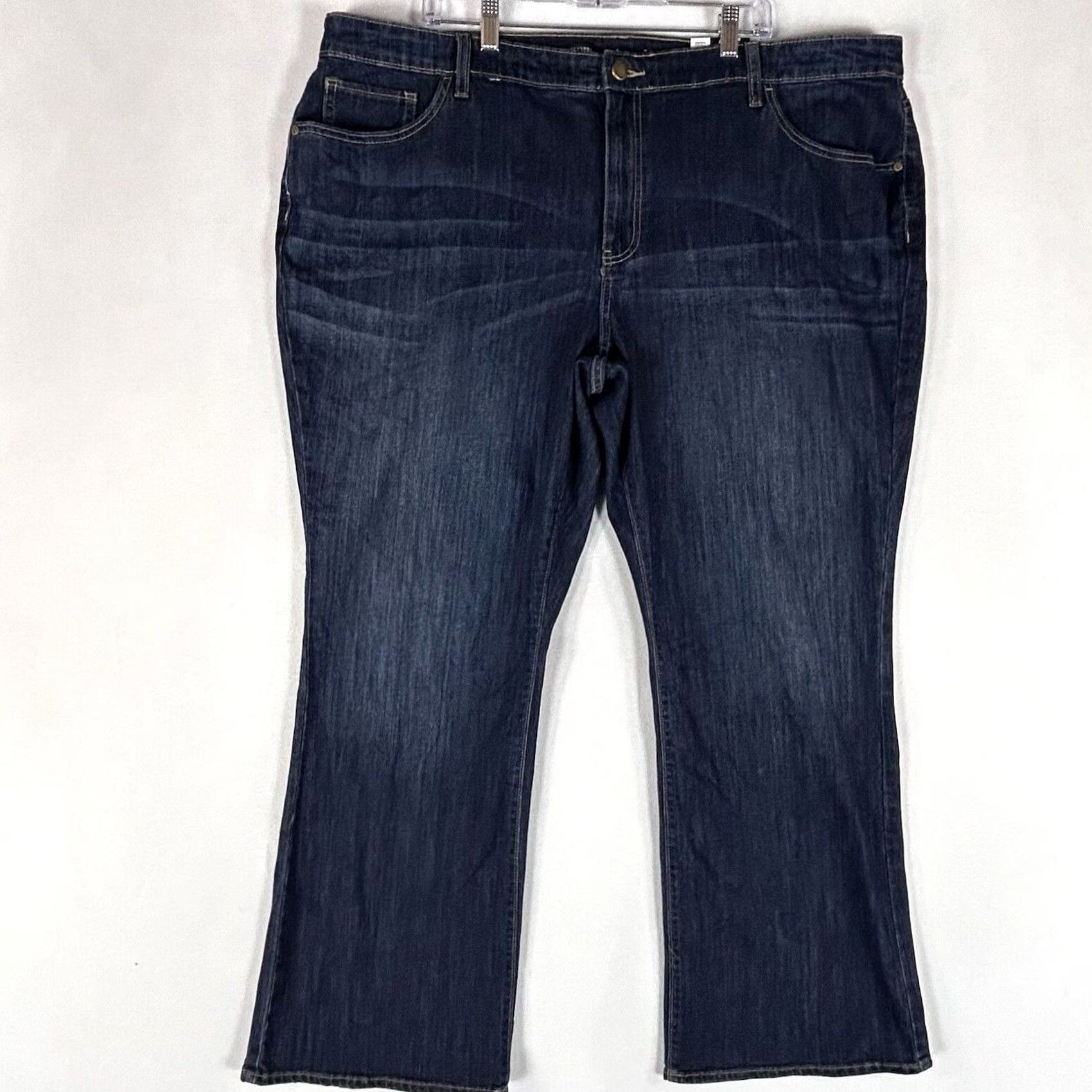 Vintage Simply Vera Boots Cut Jeans Womens 24W Plus Blue Denim Pockets Mid Rise NWT Size 42" / US 20 - 2 Thumbnail
