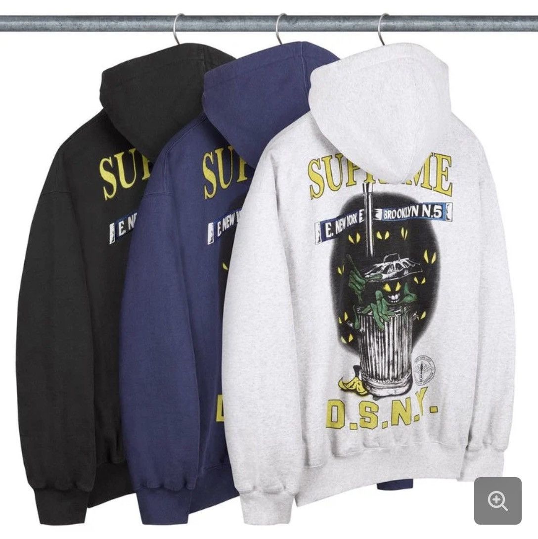 Supreme Supreme/DSNY Zip Up Hooded Sweatshirt (Navy) (M) Size ONE SIZE - 2 Thumbnail