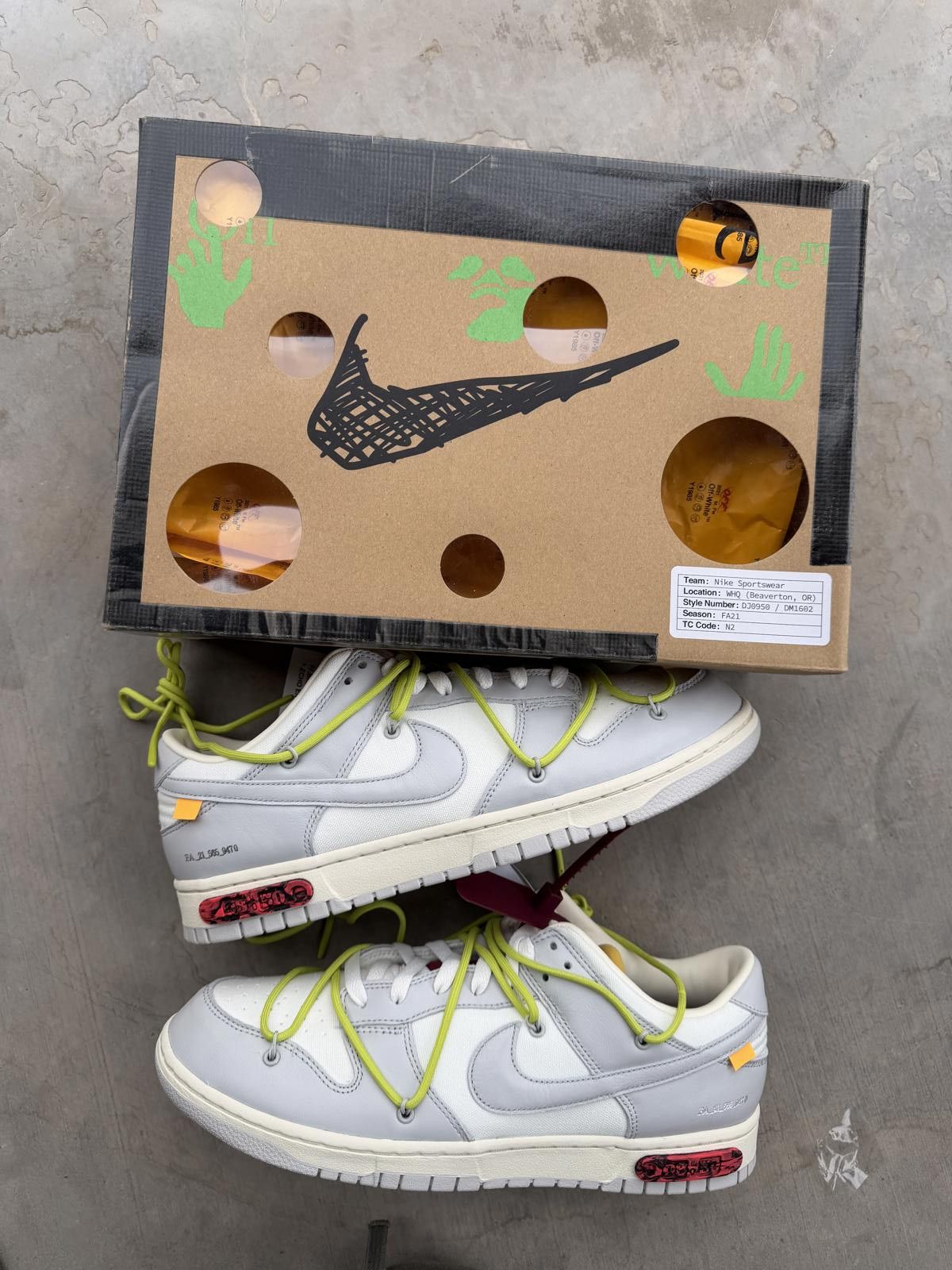 Nike Nike Dunk Low Off-White Lot 8 Size 12 DS OG All Size US 12 / EU 45 - 1 Thumbnail