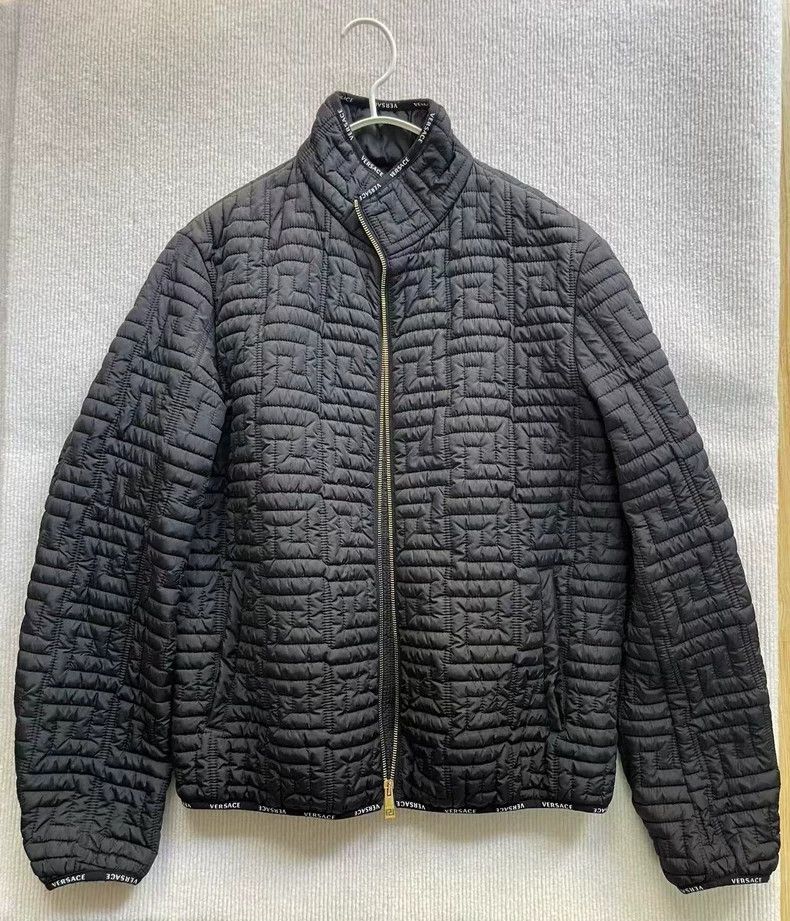 Versace Versace Greek back-pattern stand-up collar thin slim cropp Size M / US 6-8 / IT 42-44 - 1 Thumbnail