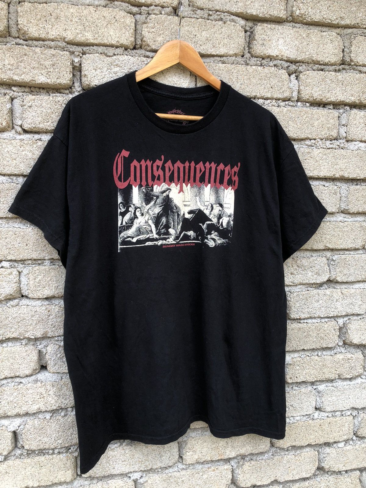 Japanese Brand Streetwear Sunday Mass Consequences Gothic Bones Graphic Tee Size US XL / EU 56 / 4 - 2 Thumbnail