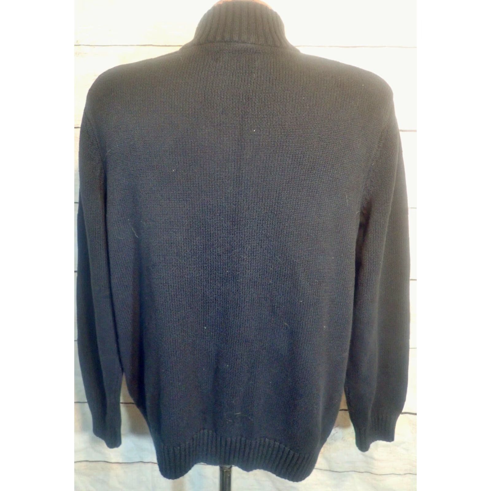 Chaps VINTAGE Women's Cotton Sweater Pullover 1/4 Zip Elk Skull Deer Southwestern Animal Print All Seasons Large Size L / US 10 / IT 46 - 3 Thumbnail
