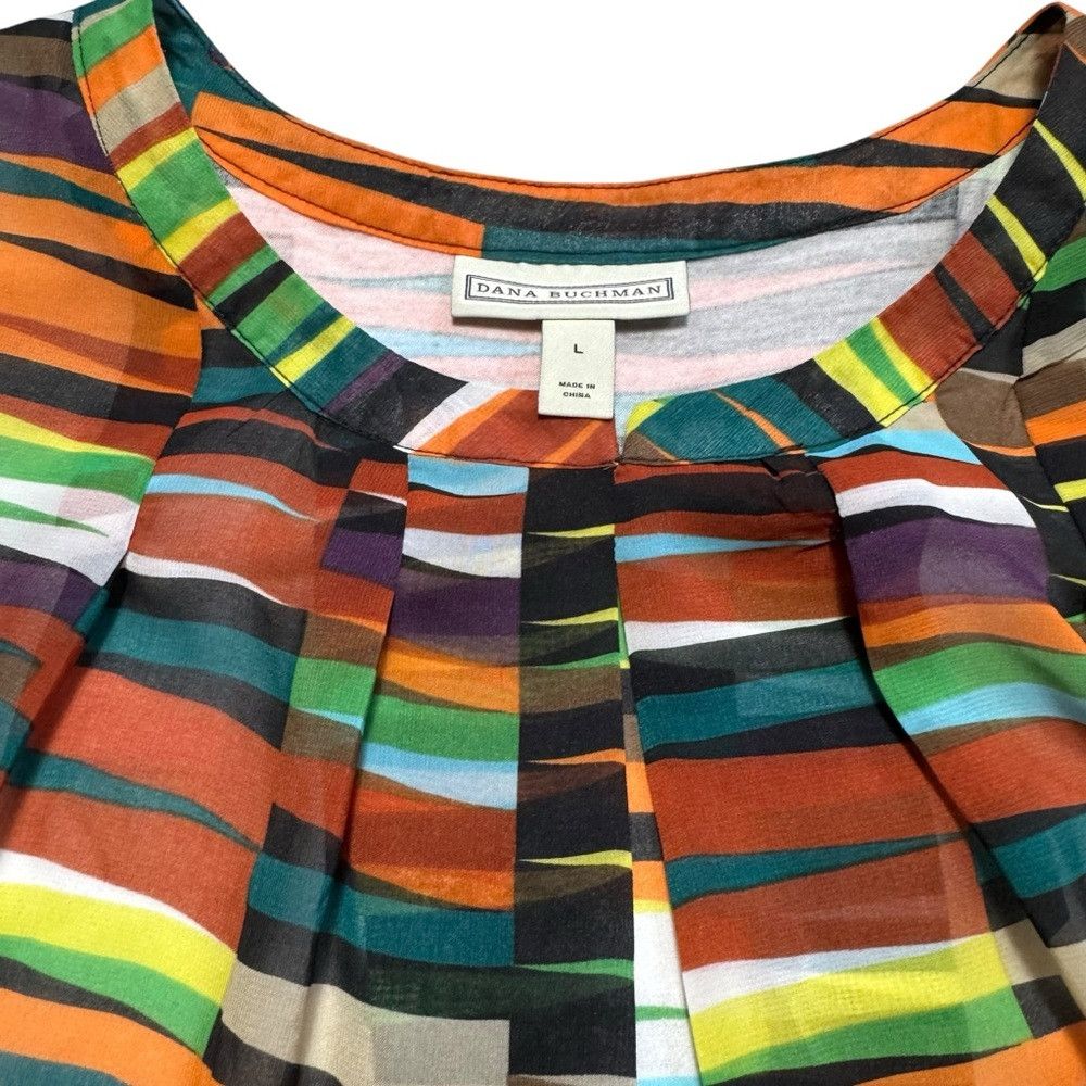 Other Dana Buchman Sleeveless Geometric Print Blouse Size L Size L / US 10 / IT 46 - 5 Thumbnail