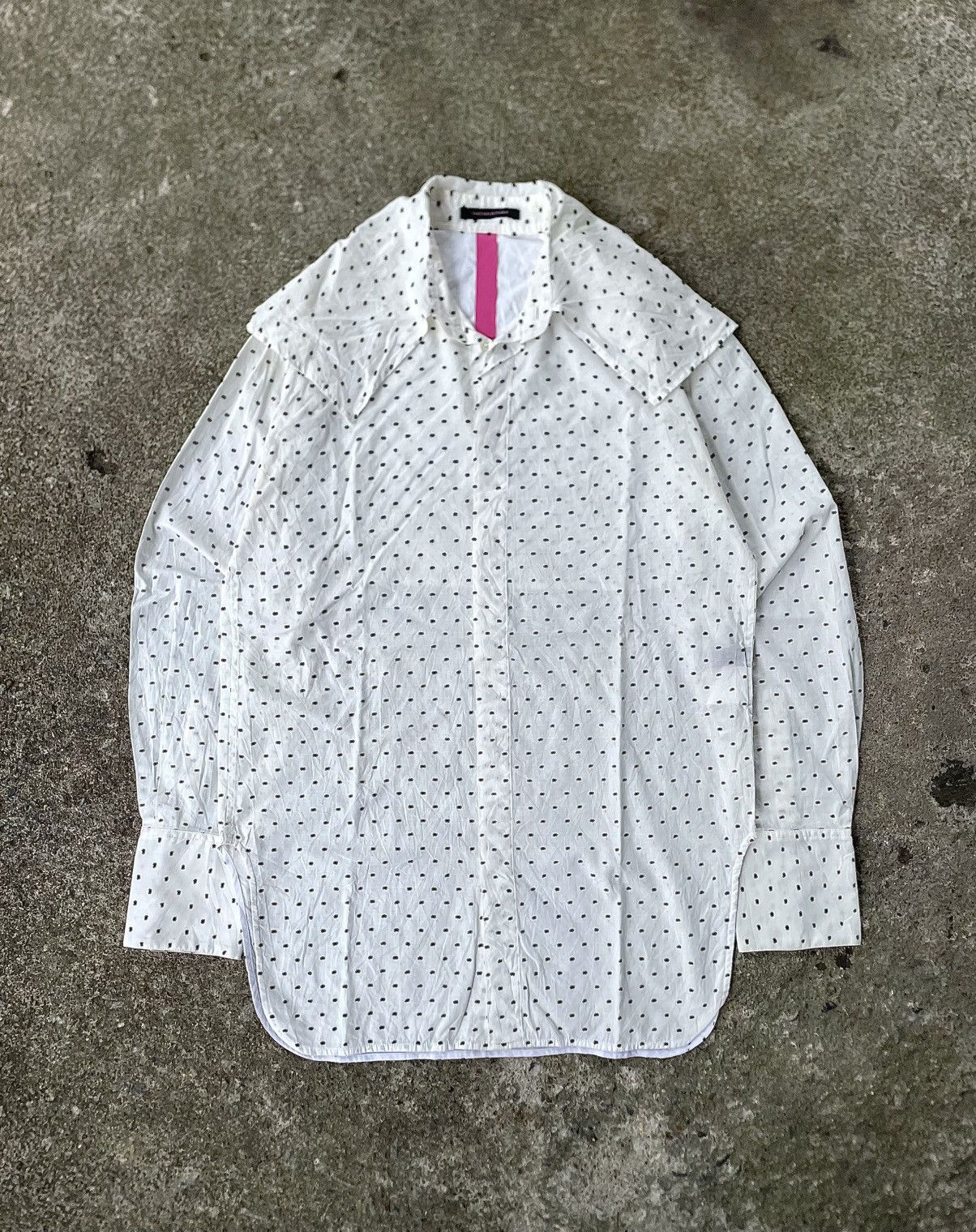 Japanese Brand Yohji Yamamoto Polkadot Shirt Wings Size US M / EU 48-50 / 2 - 2 Thumbnail