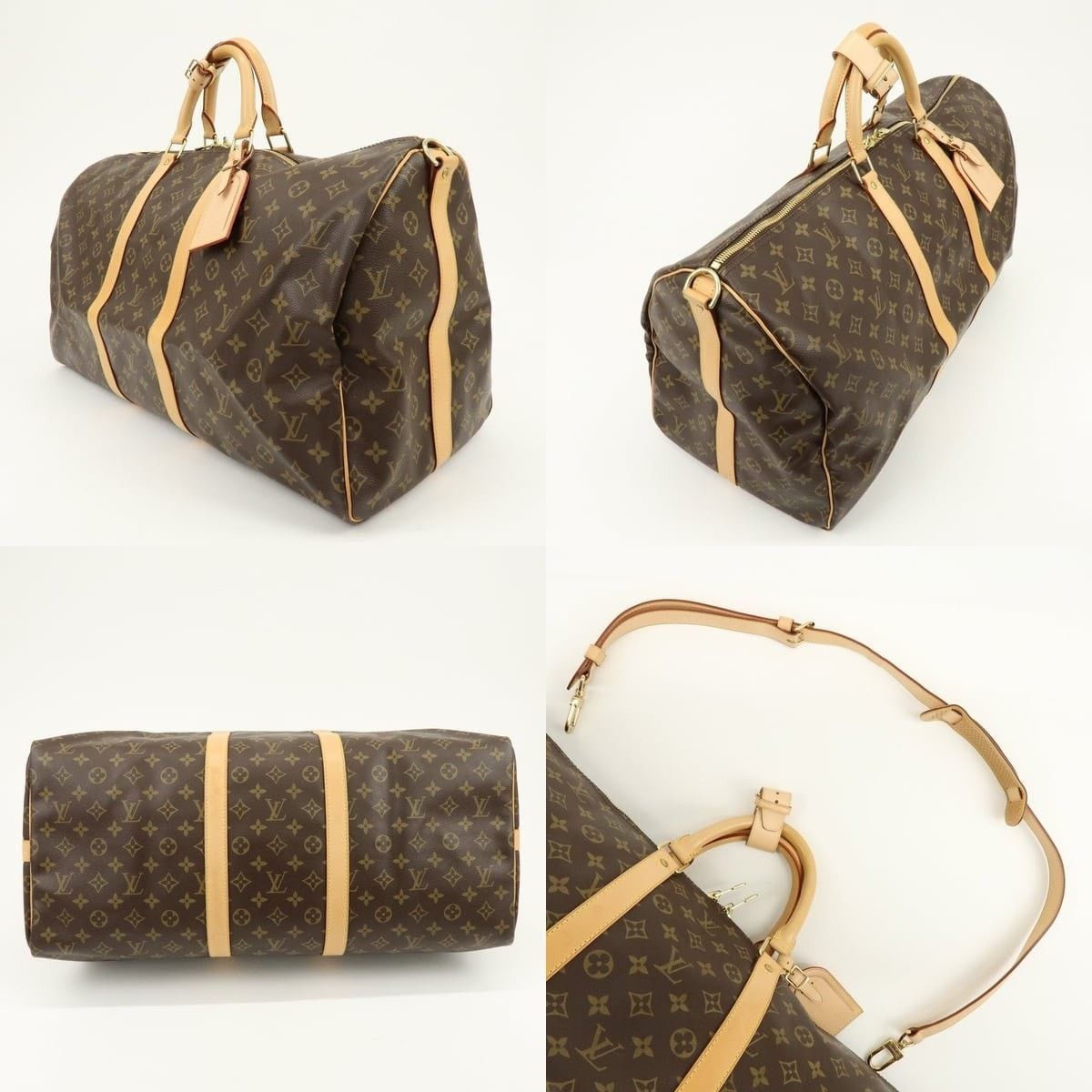 Louis Vuitton Louis Vuitton Monogram Keepall Bandouliere 55 Duffle Bag Size ONE SIZE - 3 Thumbnail