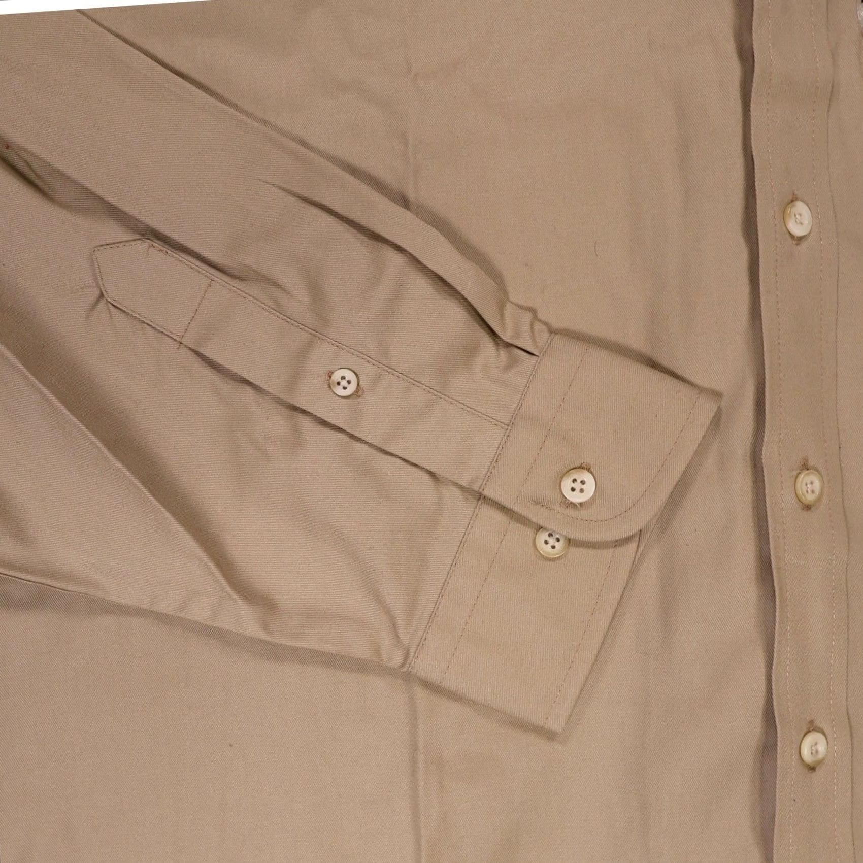 Arrow VINTAGE Arrow Button Down Shirt Mens XXL Tan Easy Care Long Sleeve Size US XXL / EU 58 / 5 - 4 Thumbnail
