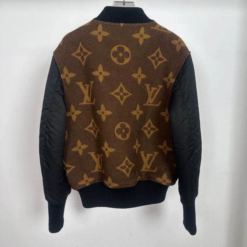 Louis Vuitton Louis Vuitton Tan Patchwork Baseball Jacket Size S / US 4 / IT 40 - 2 Thumbnail