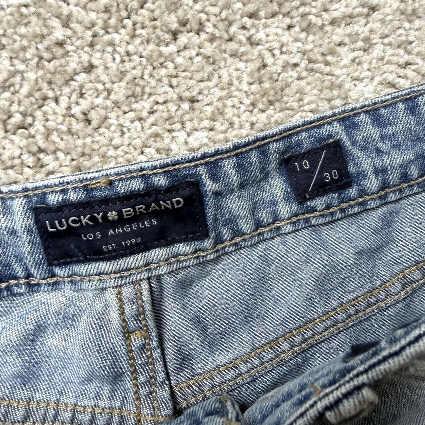 Lucky Brand Lucky Brand Cutoff Shorts Womens 10 30W Blue Denim Distressed Casual Summer Size 32" / US 10 / IT 46 - 2 Thumbnail