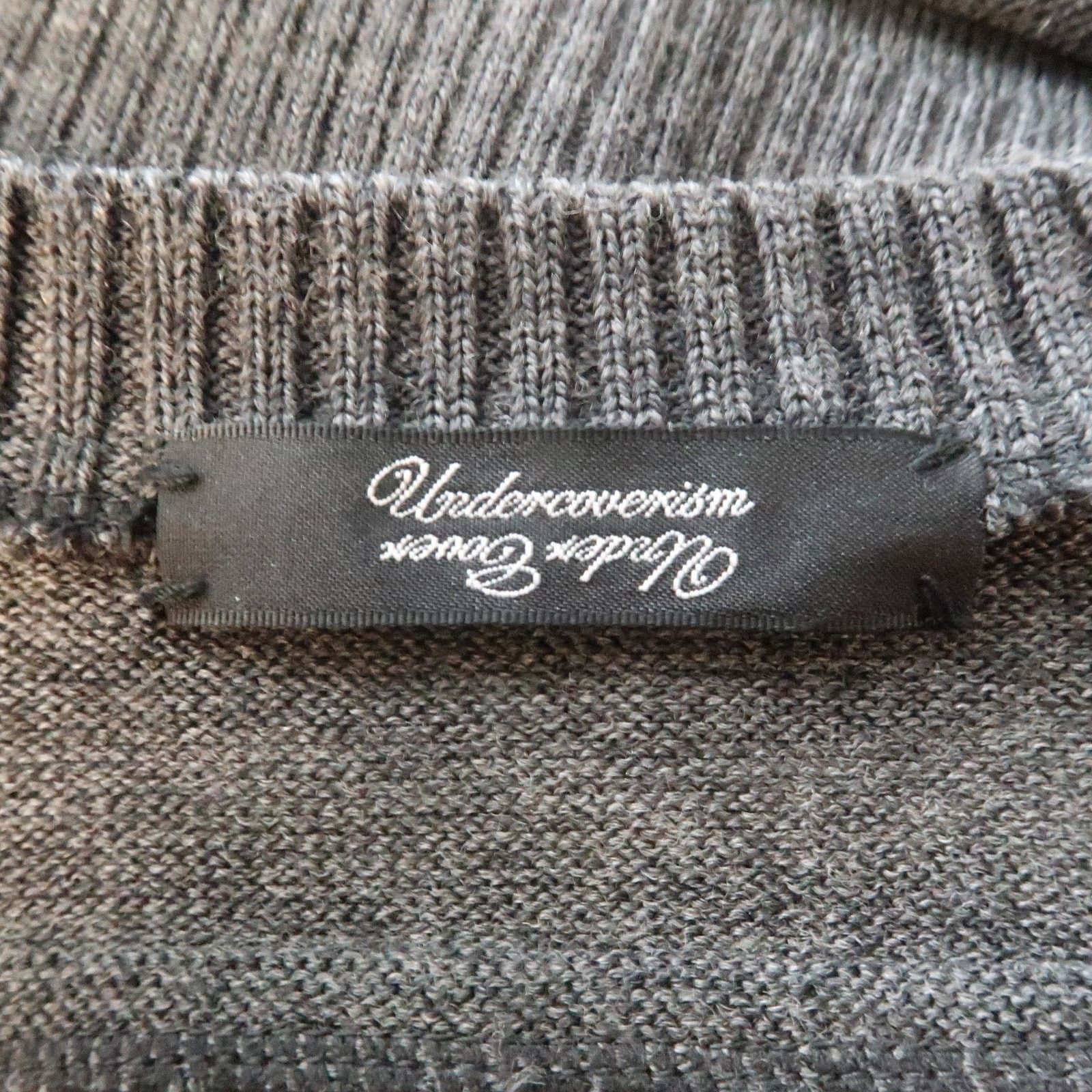 Undercover UNDERCOVER Size L Charcoal Solid Wool V-Neck Pullover Size US L / EU 52-54 / 3 - 9 Thumbnail