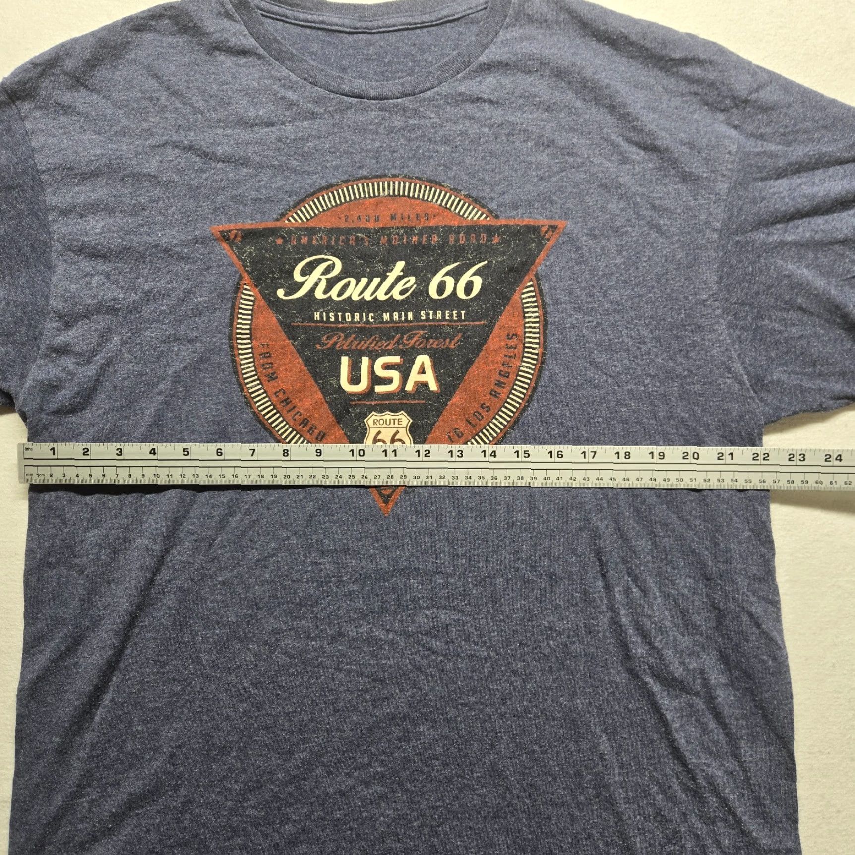 Route 66 VINTAGE Route 66 Shirt Adult 2XL Blue Logo Tee Short Sleeve Mens Size US XXL / EU 58 / 5 - 3 Thumbnail
