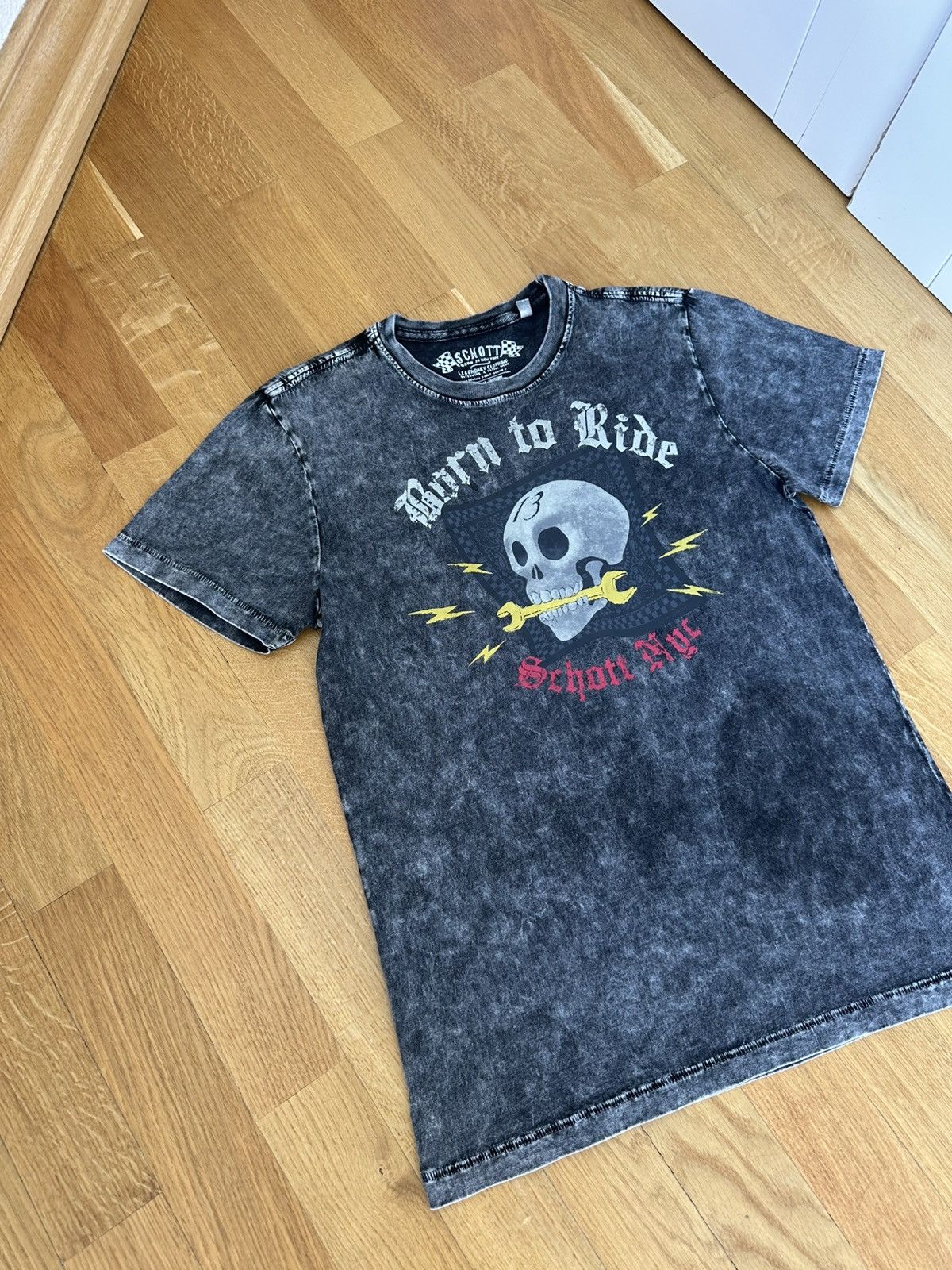 Schott Vintage Schott NYC Born to Ride T-shirt Size US S / EU 44-46 / 1 - 2 Thumbnail