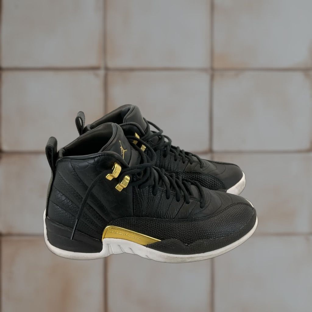 Nike Air Jordan 12 Retro Reptile Sneakers Women Size Black - Main Image