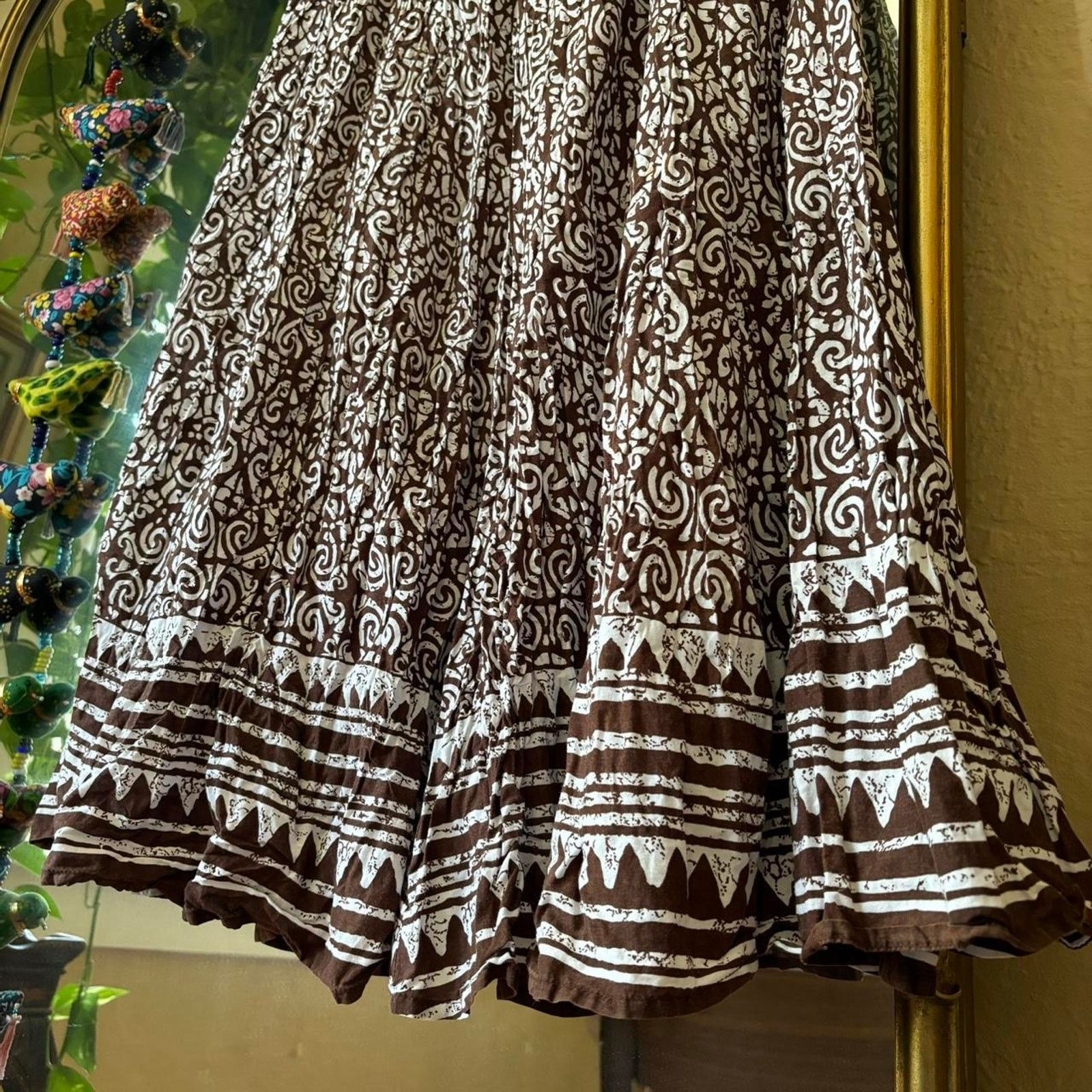 Other Christopher & Banks Peasant Skirt Medium Brown Hippie Boho Size 28" / US 6 / IT 42 - 4 Thumbnail