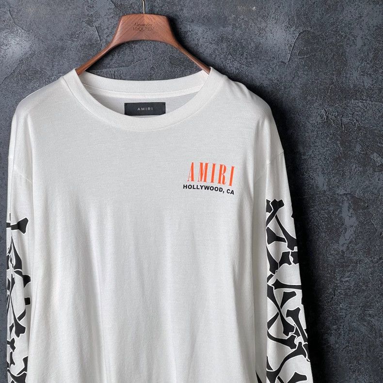 Amiri Amiri White cotton long-sleeved T-shirt Size US M / EU 48-50 / 2 - 3 Thumbnail