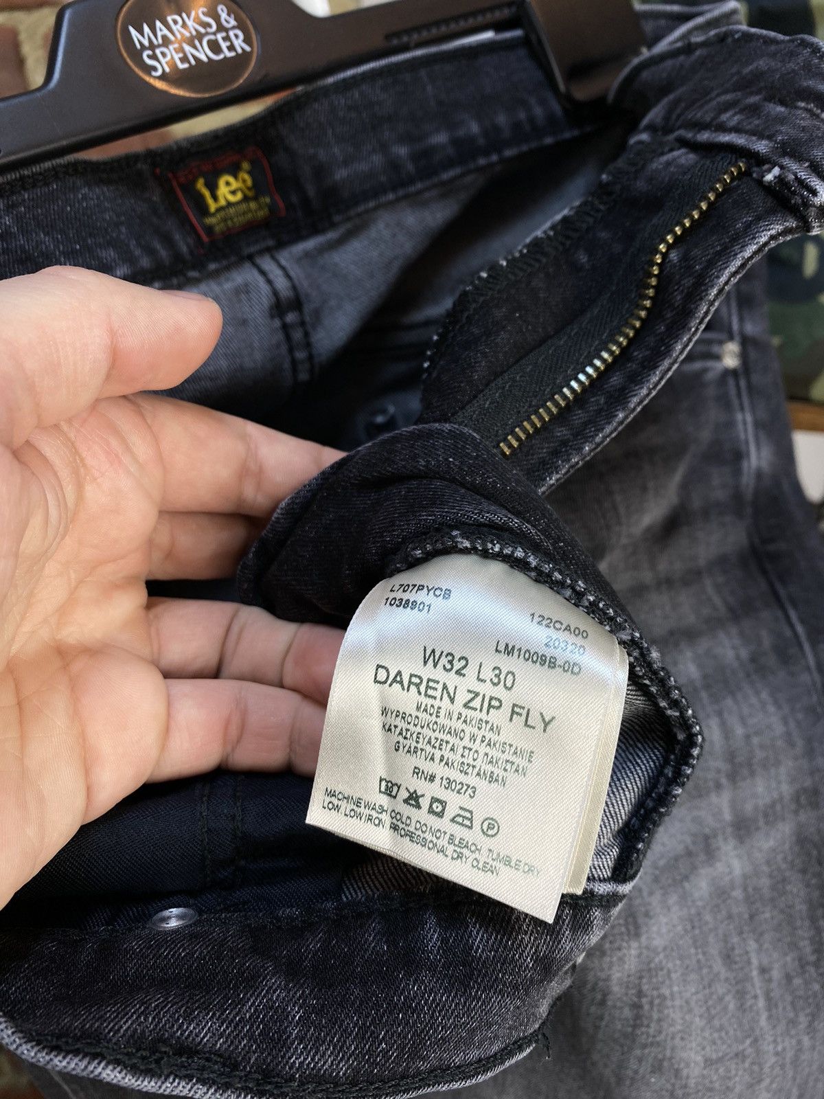 Lee × Vintage Lee Daren Zip Fly Gray Denim Jeans Size US 32 / EU 48 - 9 Thumbnail