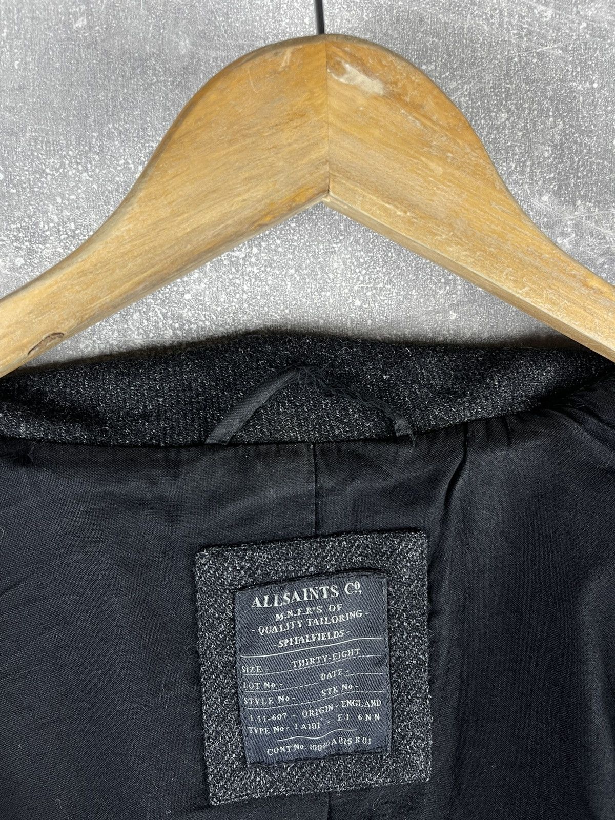 Allsaints Allsaints Co. Tailored Wool Coat Charcoal Gray Size 38 2010s Size US M / EU 48-50 / 2 - 12 Thumbnail