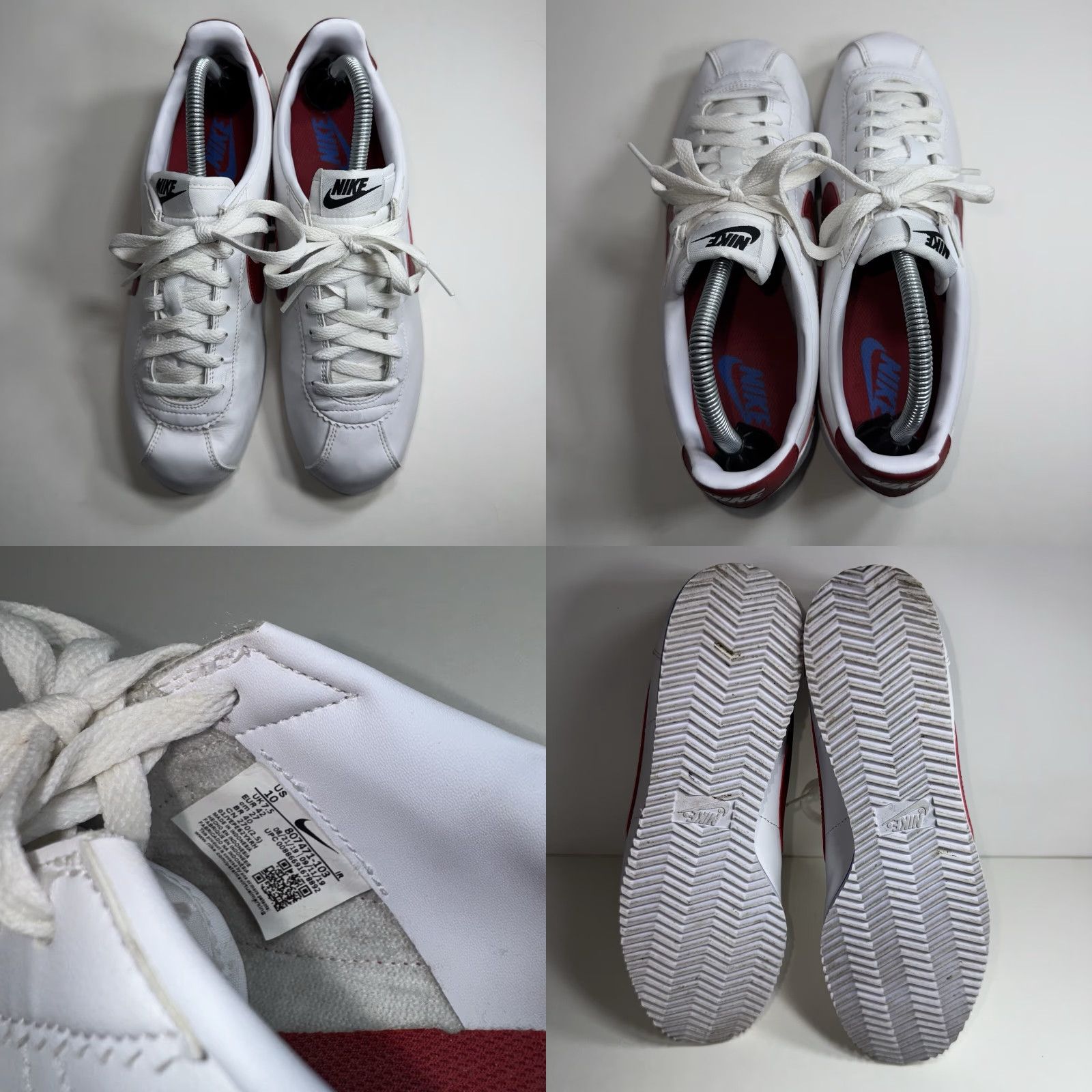 Nike Nike Cortez Sneaker Women 10 White Red Leather Classic Forrest Gump 807471-103 Nike Cortez Shoes Size US 7.5 / IT 37.5 - 8 Thumbnail