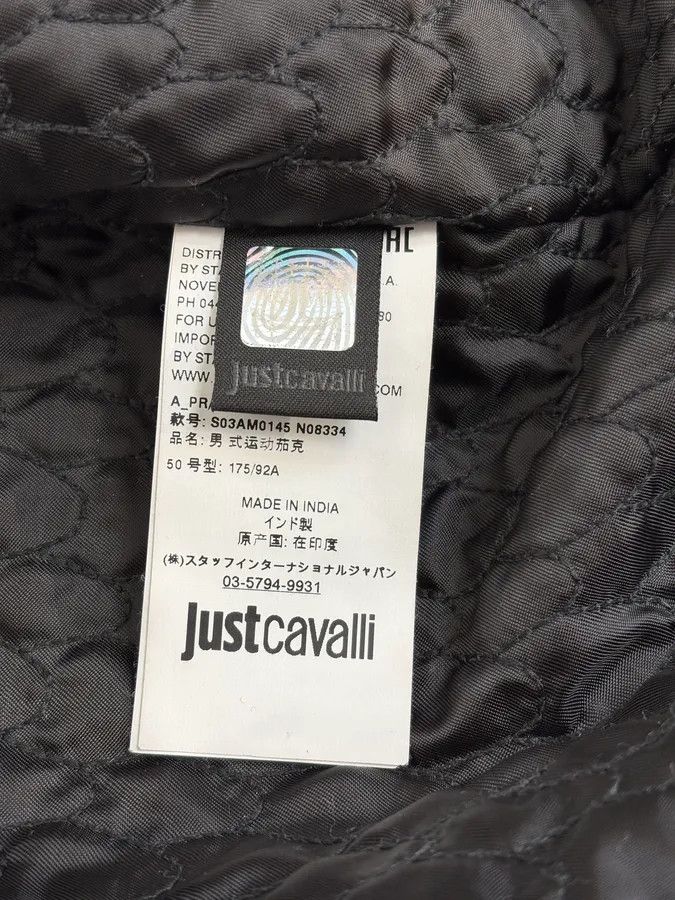 Just Cavalli FW2015 Cavalli Black Leather Shearling Collar Jacket Size US M / EU 48-50 / 2 - 13 Thumbnail