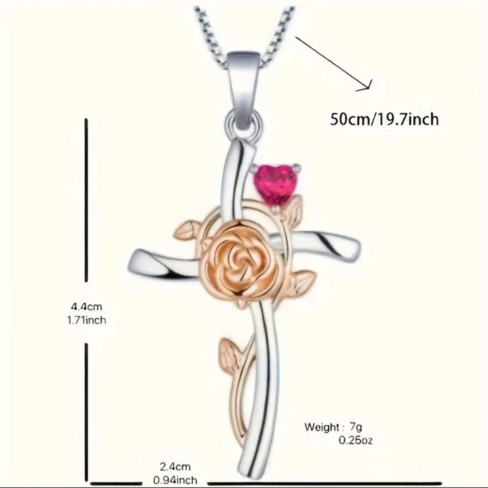 Designer Gold and Silver Plated Cross Pendant Necklace NWT Size ONE SIZE - 5 Thumbnail
