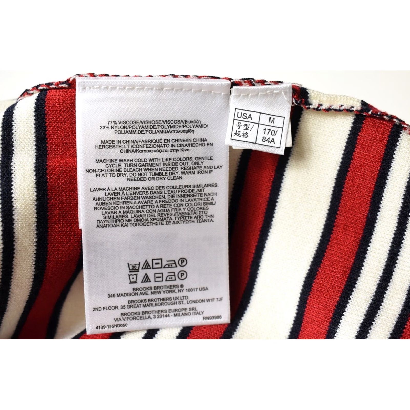 Brooks Brothers BROOKS BROTHERS Red Fleece Jumper Women's MEDIUM Pullover Stripe Deep V-Neck Size M / US 6-8 / IT 42-44 - 7 Thumbnail