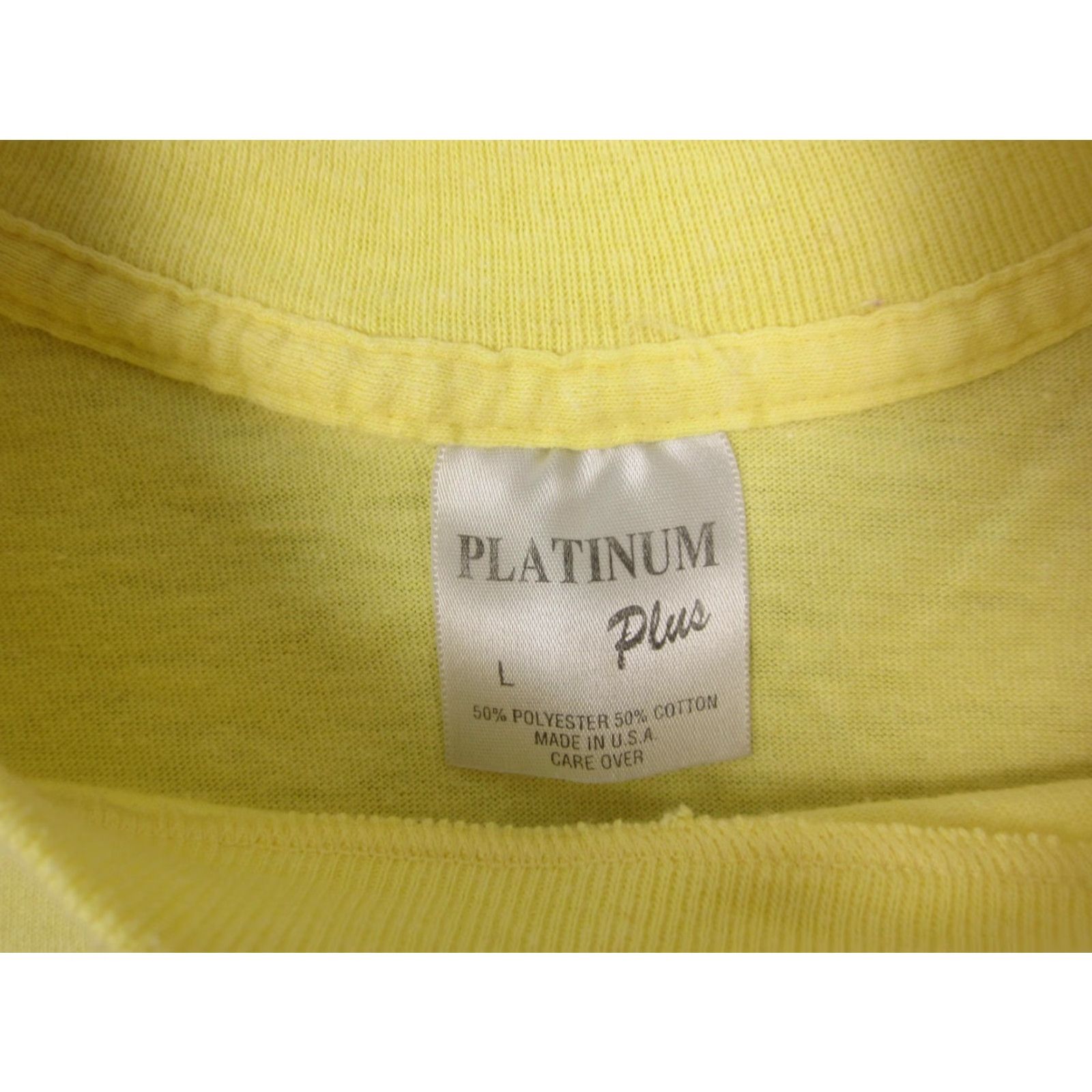 Vintage VINTAGE Ragbrai Shirt Mens L Yellow 80s School Davis Trucker Cotton Polyester Jersey T-Shirt Platinum Plus Size US L / EU 52-54 / 3 - 5 Thumbnail