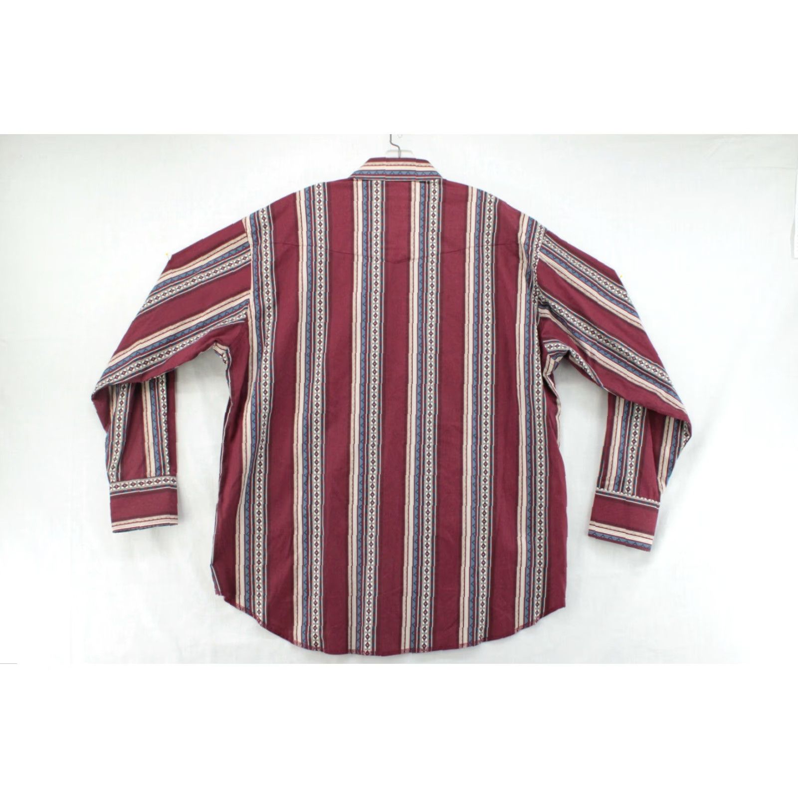 Wrangler VINTAGE Wrangler BrushPopper Shirt Mens XL Red Aztec Long Sleeve Red Pearl Western Size US XL / EU 56 / 4 - 3 Thumbnail