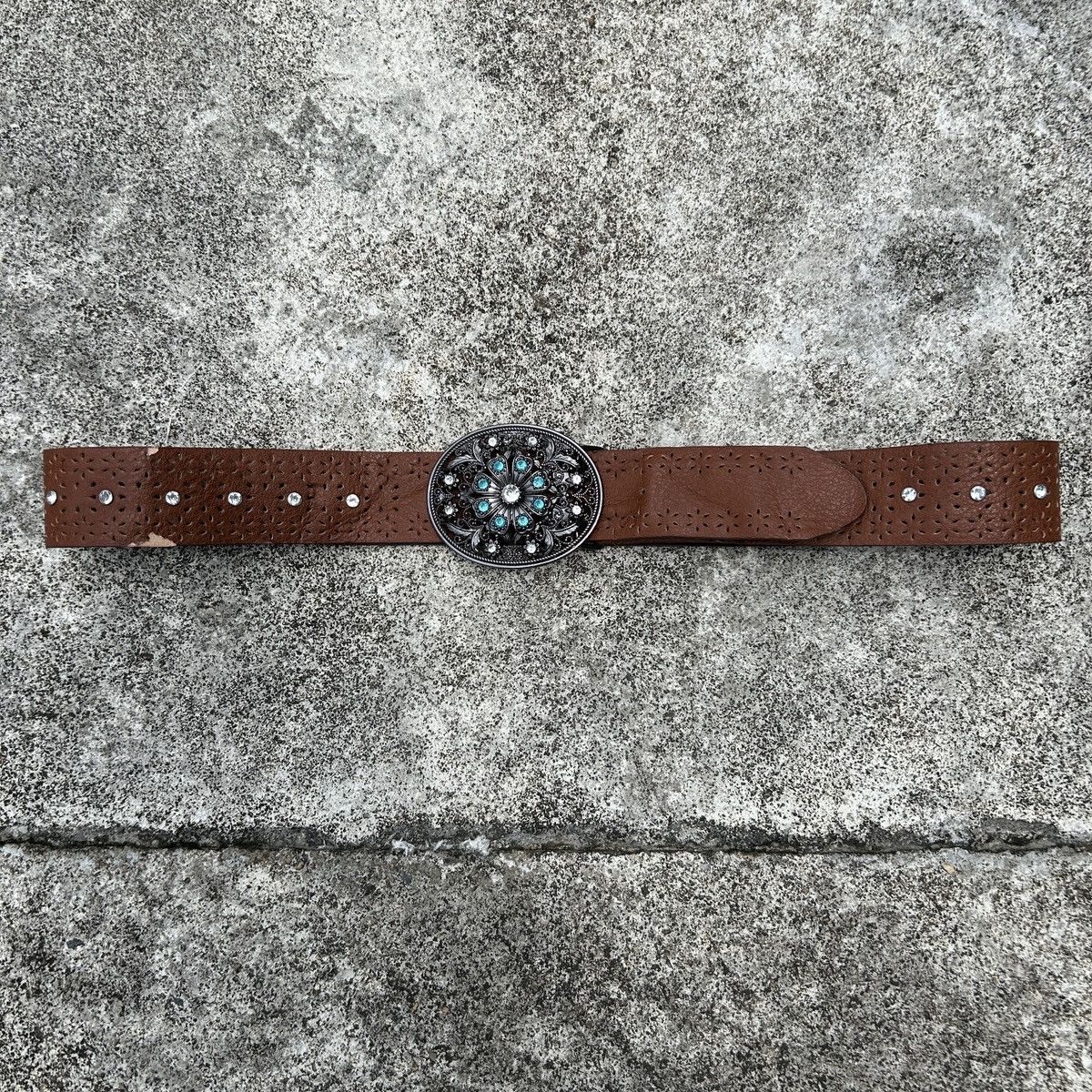 Vintage Vintage studded leather belt (Kapital Style) Size ONE SIZE - 1 Thumbnail