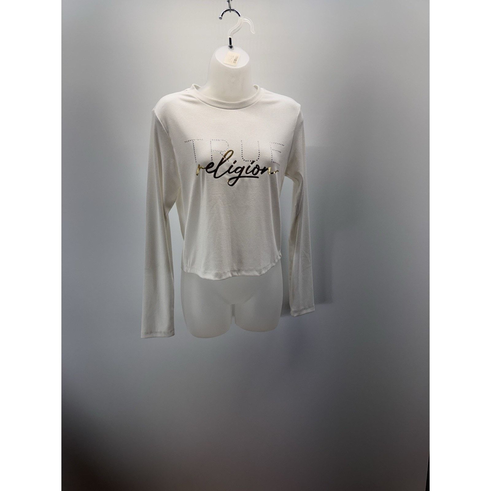 True Religion True Religion Ribbed Long Sleeve Crew Tee Women Size M Bling Size M / US 6-8 / IT 42-44 - 1 Thumbnail