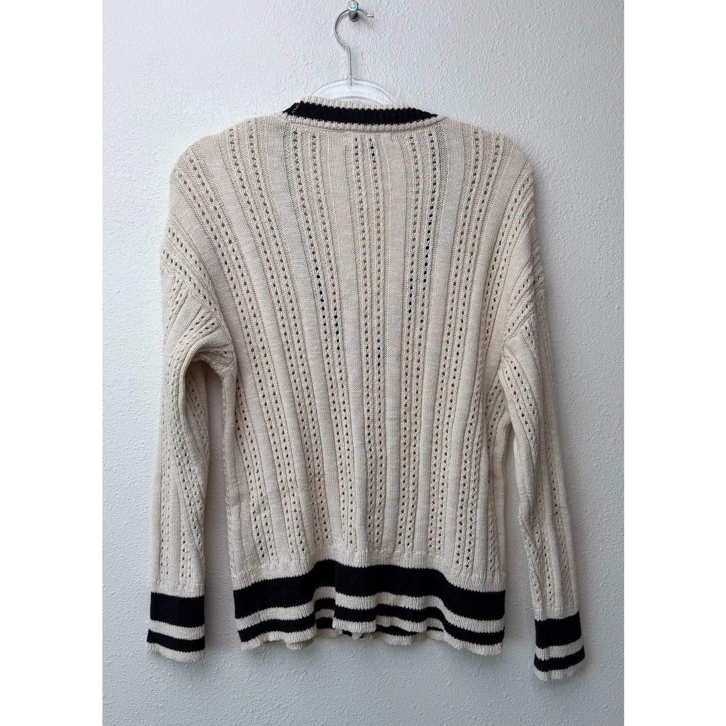Sanctuary Sanctuary Sport Stripe Cream Black Cardigan US XS Size XS / US 0-2 / IT 36-38 - 5 Thumbnail