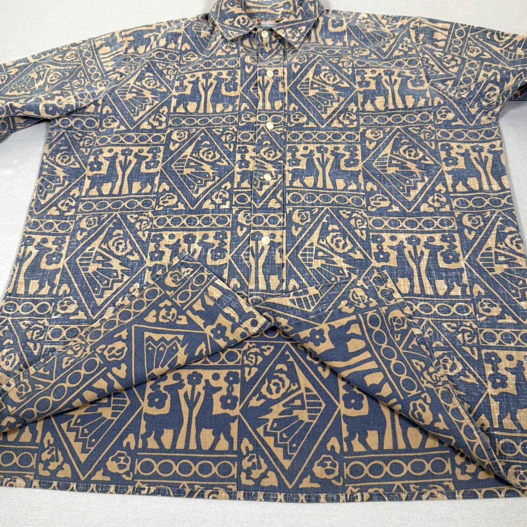 Reyn Spooner Reyn Spooner Shirt Mens Large Blue Hawaiian Button Up Commemorative Classics 90s Size US L / EU 52-54 / 3 - 6 Thumbnail
